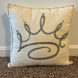 Hand made painted and beaded pillow